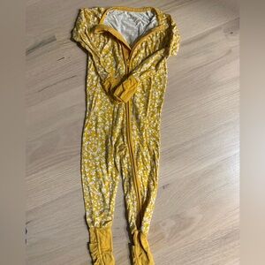 Little Sleepies Mustard Floral Zipper Onesie